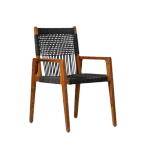 Rope-Weave Teak Dining Chair